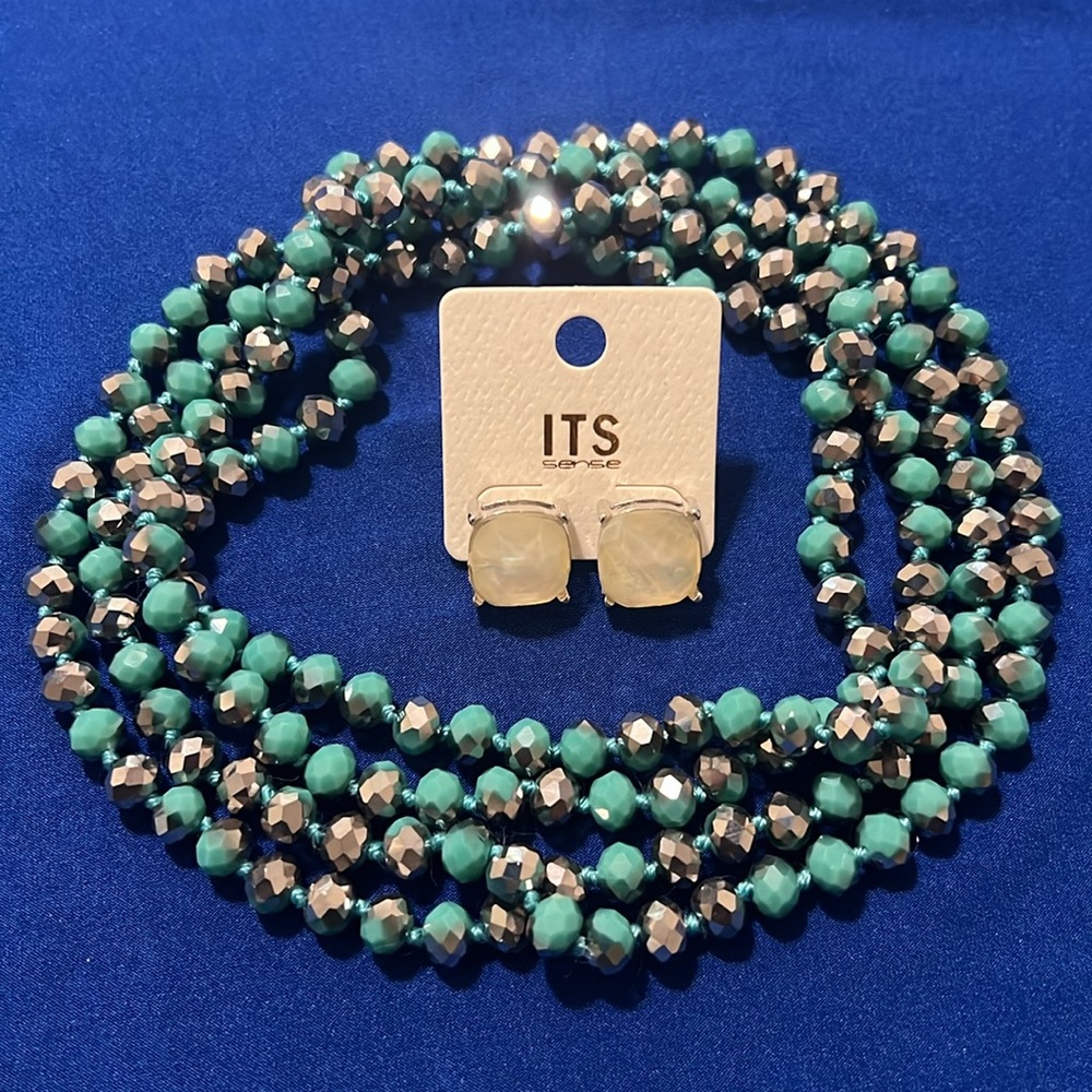 Beaded Necklace & Earring Set